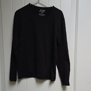 Joe Fresh Classic Black Crew Neck Top Kids Medium Long Sleeve
